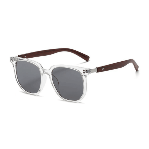 Albino Brown Transparent Wooden Sunglass