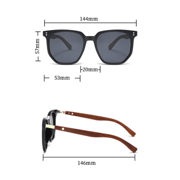 Albino Brown Transparent Wooden Sunglass - Image 3