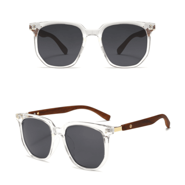 Albino Brown Transparent Wooden Sunglass - Image 2