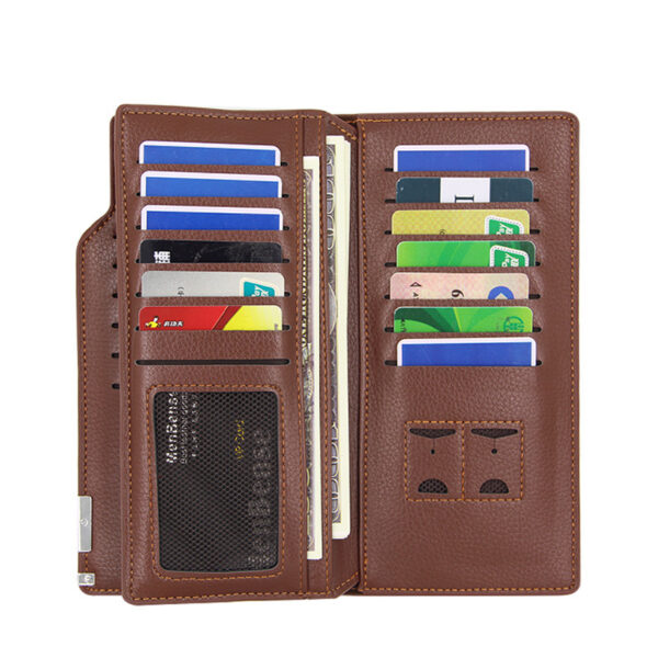 Men's PU Leather Big Capacity Multi Card Holder Wallet