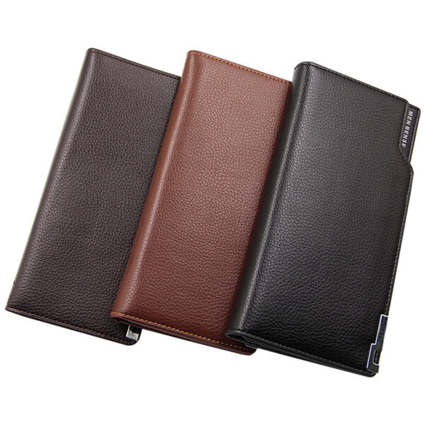 Men's PU Leather Big Capacity Multi Card Holder Wallet - Image 4